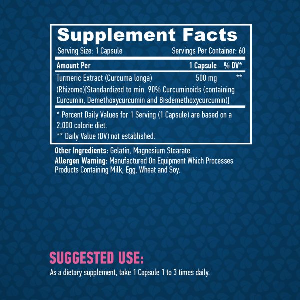 Curcumin /Turmeric Extract/ 500 mg / 60 Caps - Image 2