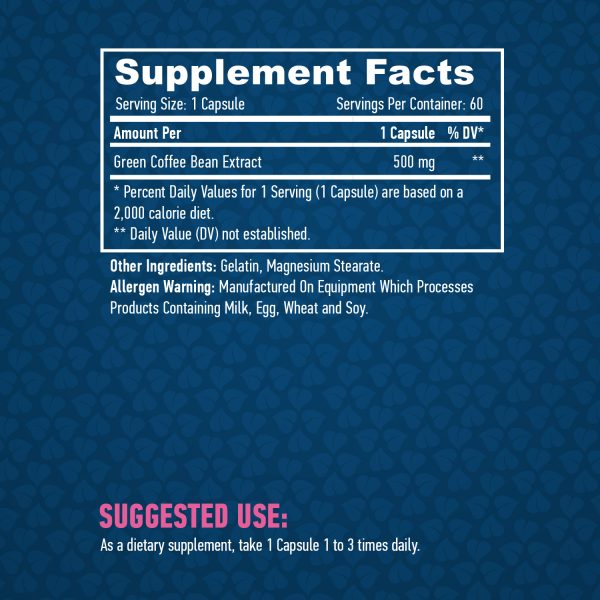 Green Coffee Bean Extract 500 mg / 60 Caps - Image 2