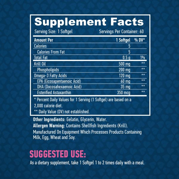 Krill Oil 500 mg / 60 Softgels - Image 2