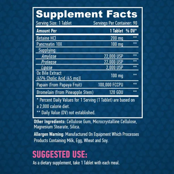 Super Enzyme Complex / 90 Tabs - Image 2