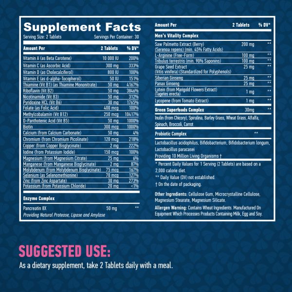 Food Based Men's Multi / 60 Tabs - Image 2