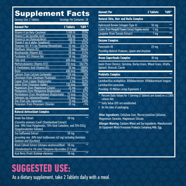 Food Based Women's Multi / 60 Tabs - Image 2