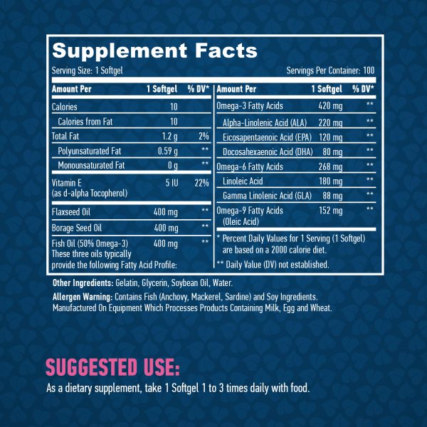 Omega 3-6-9 1200 mg / 100 Softgels - Image 2