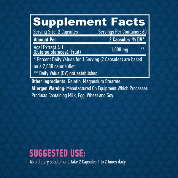 Acai 1000 mg / 120 Caps - Image 2