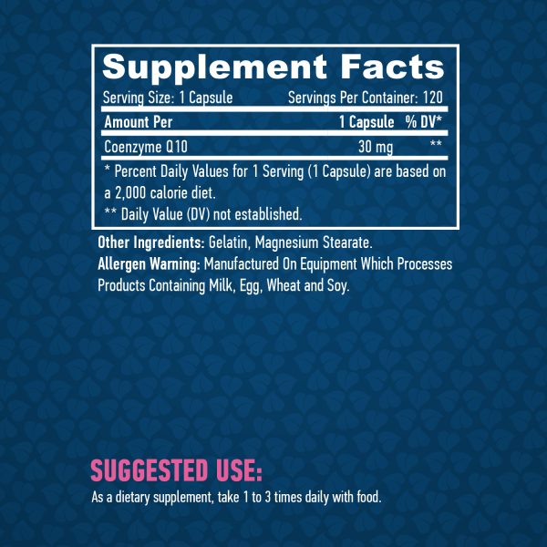 Co-Q10 30 mg / 120 Caps - Image 2