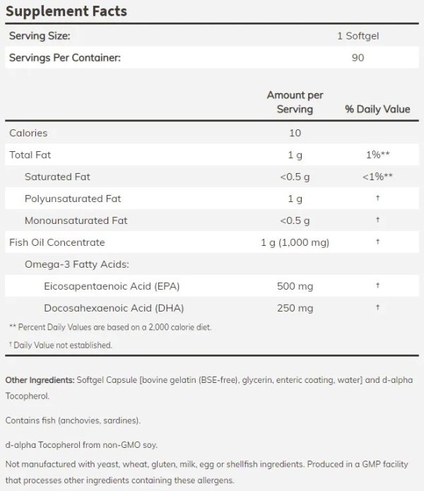 Ultra Omega 3 / 180 Fish Gelatin Softgels - Image 2