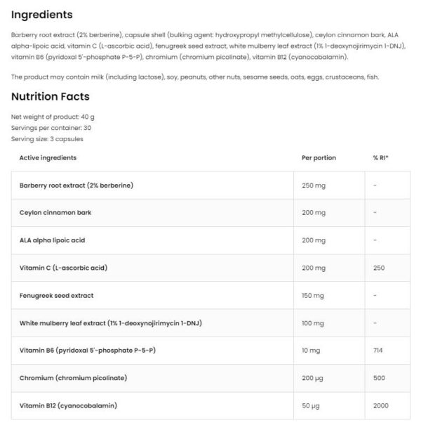 Glucose System Aid | with Berberine, Alpha Lipoic Acid, Cinnamon & Mulberry - Image 2