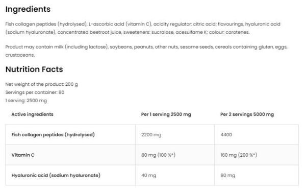 Marine Collagen & Hyaluronic Acid Powder | with Vitamin C - Image 2