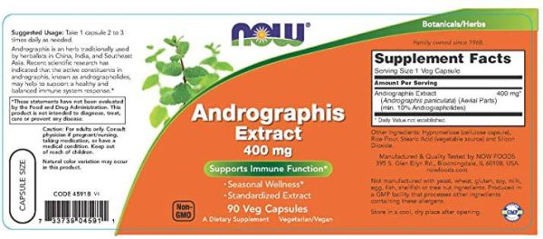 Andrographis Paniculata Extract 400 mg - Image 2
