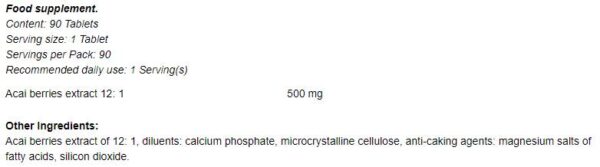 Acai Berry 12:1 500 mg - Image 2