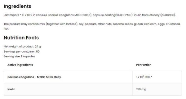 PRO-60 BIOTIC LactoSpore® | Probiotic - Image 2