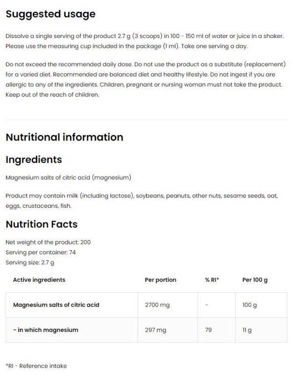 Magnesium Citrate Powder - Image 2