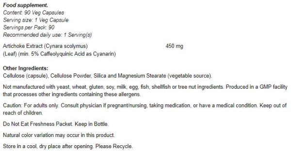 Artichoke Extract 450mg - Image 2