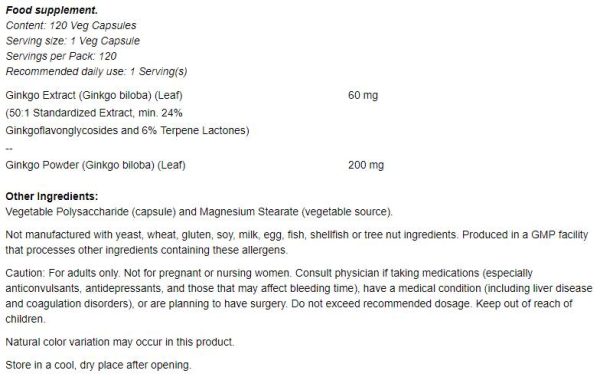 Ginkgo Biloba 60 mg - Image 2