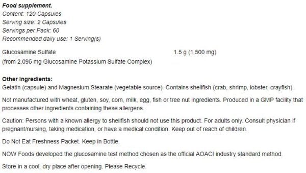 Glucosamine Sulfate 750 mg - Image 2
