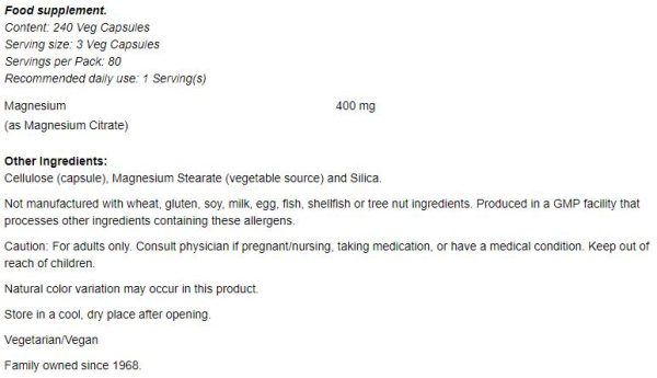 Magnesium Citrate 400 mg - Image 2