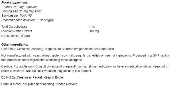 Stinging Nettle Root Extract 250 mg - Image 2