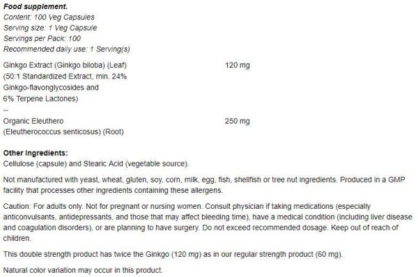 Ginkgo Biloba 120 mg / Double Strength - Image 2