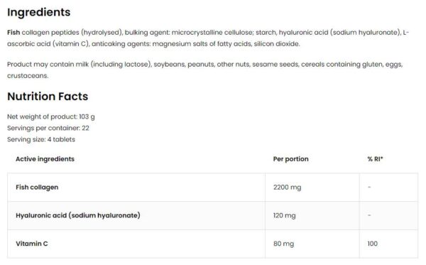 Marine Collagen / + Hyaluronic Acid and Vitamin C - Image 2
