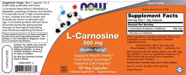 L-Carnosine 500 mg - Image 2