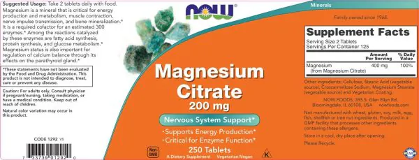 Magnesium Citrate 200 mg - Image 2