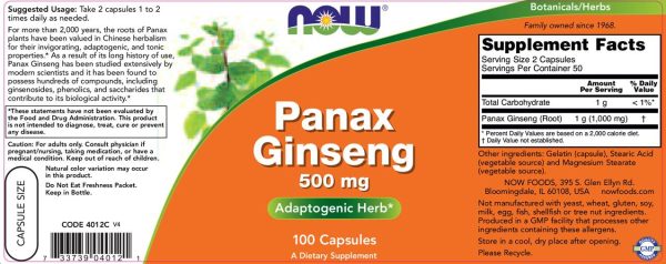 Panax Ginseng 500 mg - Image 2