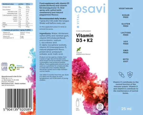 Vitamin D3 + K2 | Oral Spray - Image 2