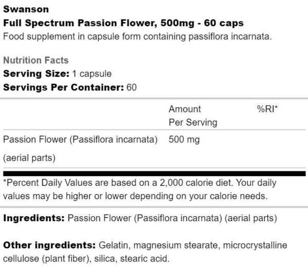 Full Spectrum Passion Flower 500 mg - Image 2