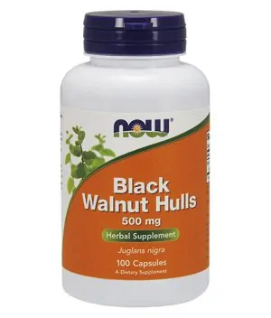 Black Walnut Hulls 500mg. / 100 Caps.