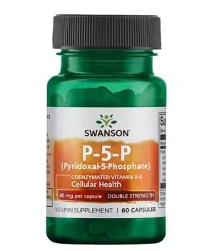 P-5-P (Pyridoxal-5-Phosphate) Coenzymated Vitamin B-6 40mg. / 60 Caps