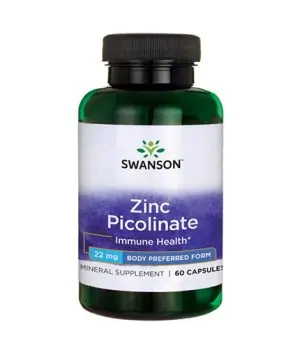 Zinc Picolinate Body Preferred Form 22mg. / 60 Caps.