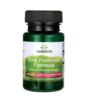 Oral Probiotic Formula Natural Strawberry Flavor / 30 Chew