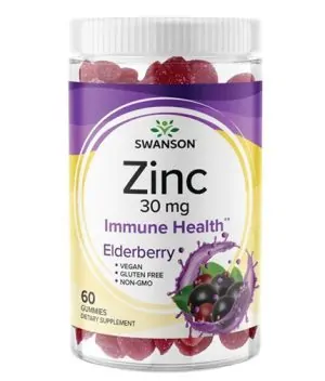 Zinc Gummies - Elderberry Flavored 30 mg / 60 Gummies