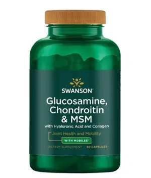 Glucosamine, Chondroitin & Msm with Hyaluronic Acid and Collagen / 90 Caps