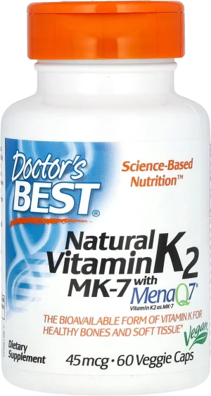 BEST Natural Vitamin K2 MK-7 45 mcg