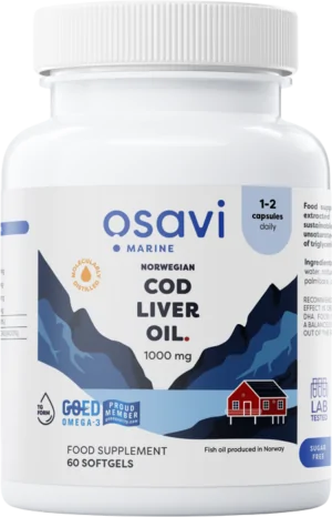 Norwegian Cod Liver Oil 1000 mg | Lemon Flavored