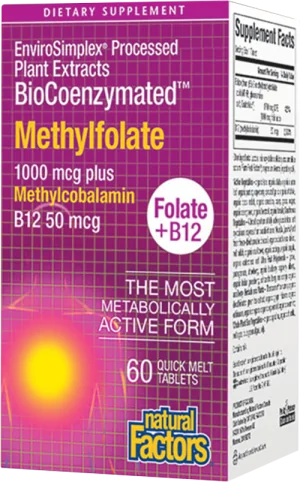 Methylfolate 1000 mcg / 50 mcg Plus methylcobalamin B12